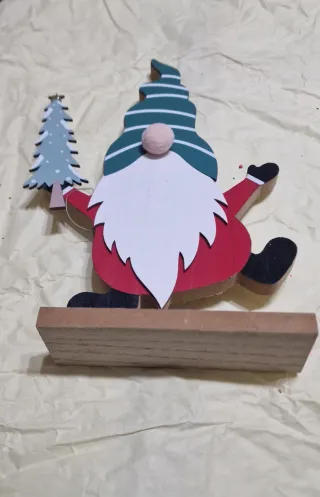 Decorazione Natalizia Gnomo Legno
