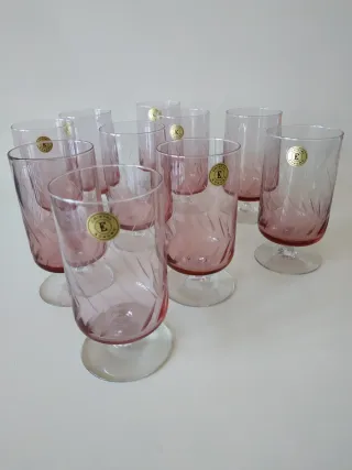 50 Copas Cristal Vintage Grabadas