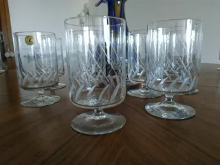 50 Copas Cristal Vintage Grabadas