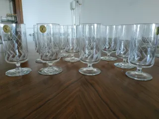 50 Copas Cristal Vintage Grabadas