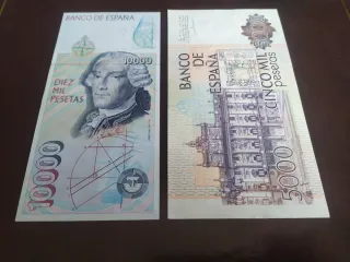 Billetes 5000 y 10000 pesetas