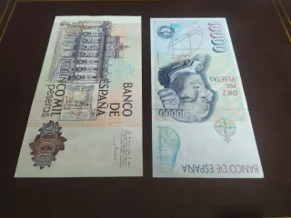 Billetes 5000 y 10000 pesetas