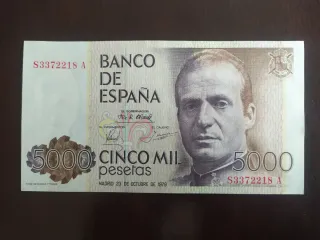 Billetes 5000 y 10000 pesetas