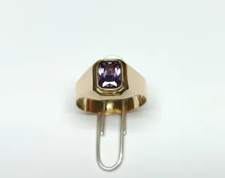 Anillo Oro 18k Amatista T14