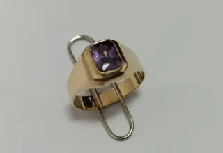 Anillo Oro 18k Amatista T14