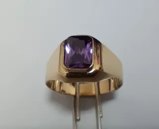 Anillo Oro 18k Amatista T14