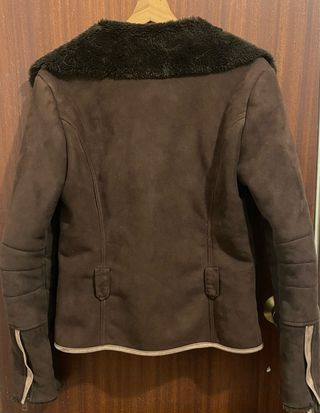 Chaqueta efecto ante con borreguito