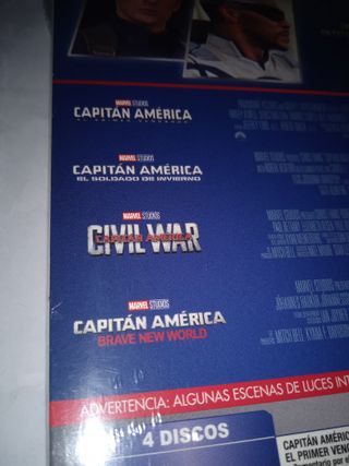 Pack nuevo 4 Películas Capitán América DVD