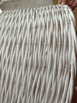 Cubre árbol mimbre blanco