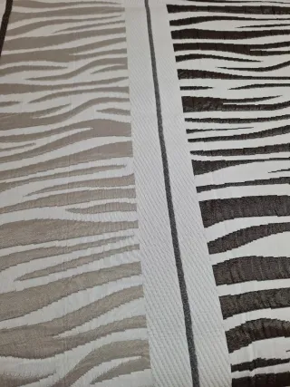 Colcha Cama Diseño Cebra Gris y Blanco
