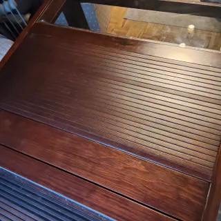 Mesa Comedor Madera y Cristal