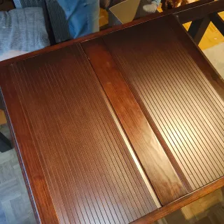 Mesa Comedor Madera y Cristal