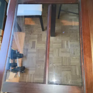 Mesa Comedor Madera y Cristal