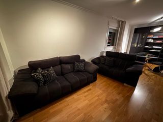 Conjunto Sofá - 2 Piezas. Color Negro