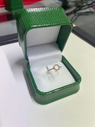 Anillo Oro 18K Circonitas Redondo