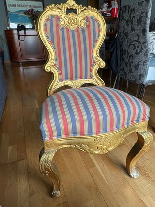 Sillas estilo Luis XVI (6) doradas