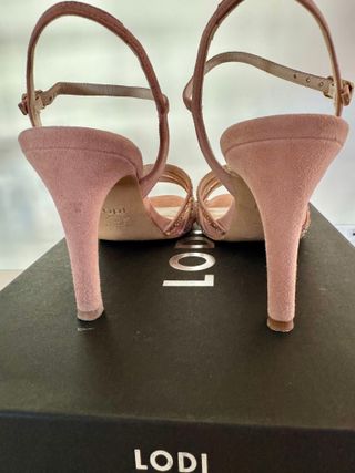 Sandalias LODI Talla 38 fiesta tacón nude