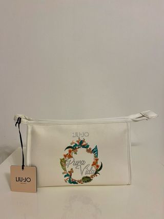 Pochette Liu Jo bianca con fiori
