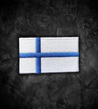 Finlandia 🇫🇮 Parche bandera termoadhesiva