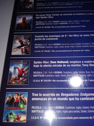 Pack nuevo Spider-Man 7 Películas DVD