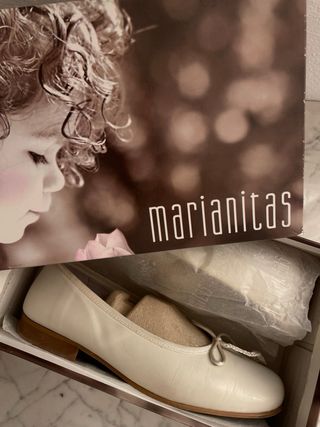 Manoletinas Comunión Beige Talla 39