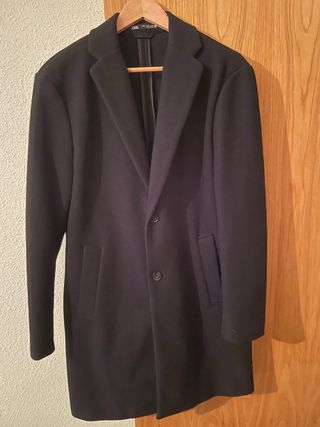Abrigo largo Zara Talla M Negro