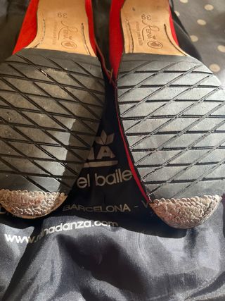 Zapatos de baile flamenco rojos Reina