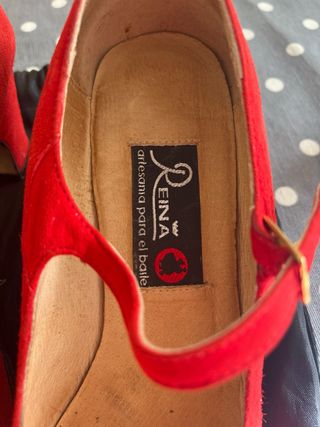 Zapatos de baile flamenco rojos Reina