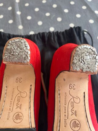 Zapatos de baile flamenco rojos Reina