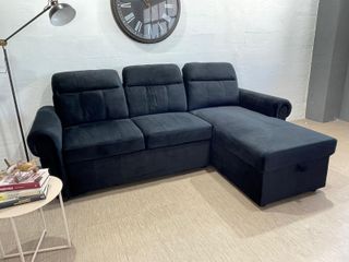 Sofá Cama Chaise Longue Reversible Negro - Nuevo