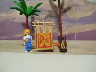 Playmobil telar y rueca