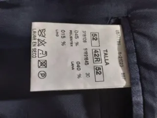 Traje Americana y Pantalón Talla 52