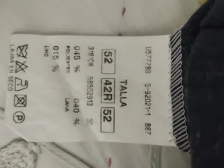 Traje Americana y Pantalón Talla 52