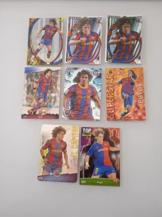 Lote 8 cromos Puyol FC Barcelona Mundicromo