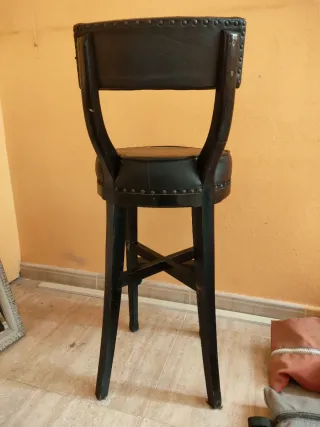 Butaca Vintage Negra de piel Años 60