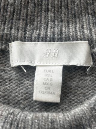 Vestido punto gris H&M talla única