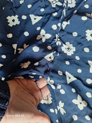 Blazer Ester Wen azul y blanco