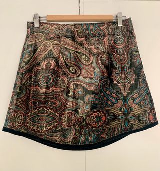 Falda Zara Terciopelo Estampada