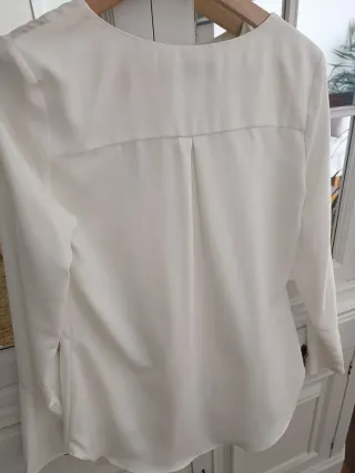 Blusa Pedro del Hierro blanca volantes