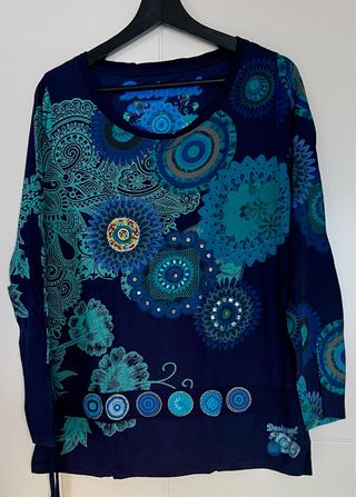 Camiseta Desigual Azul y Turquesa