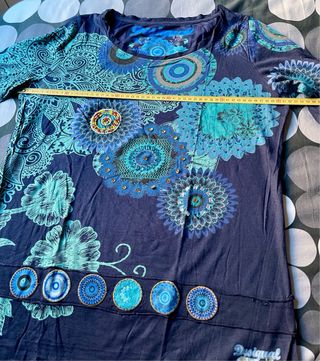 Camiseta Desigual Azul y Turquesa
