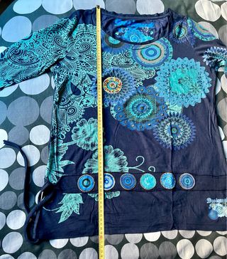 Camiseta Desigual Azul y Turquesa