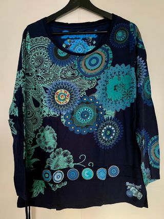 Camiseta Desigual Azul y Turquesa