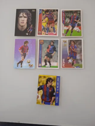 Lote 7 cromos Puyol FC Barcelona Mundicromo