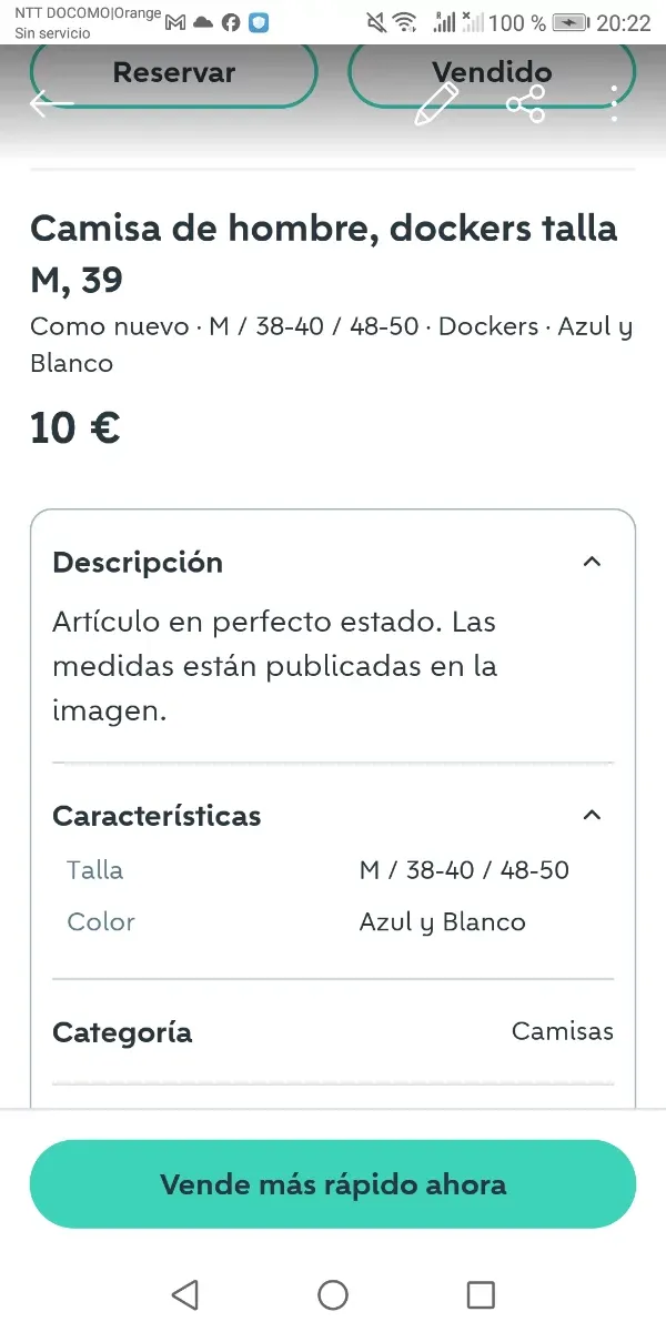 Camisa hombre manga larga Dockers