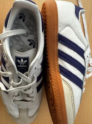 Adidas Samba Blancas y moradas