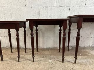 Set 3 Mesitas Auxiliares Madera Maciza