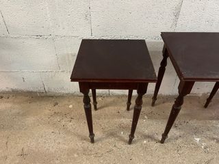 Set 3 Mesitas Auxiliares Madera Maciza