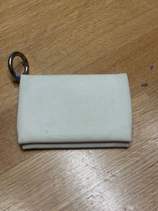 Mini pochette in pelle con anello