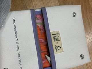 Mini pochette in pelle con anello